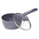 Ківш антипригарний Kamille - 160 мм x 1,2 л Granite з кришкою (4279GR)