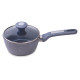 Ківш антипригарний Kamille - 160 мм x 1,2 л Granite з кришкою (4279GR)