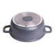 Каструля антипригарна Kamille - 200 мм x 2,3 л граніт (4424)