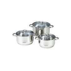 Набір посуду нержавіючий Maestro - 3 х 4 х 5 л (3 шт.) MR-2020-6XL (MR-2020-6XL)