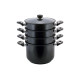 Пароварка антипригарна Kamille - 240 мм x 8 л x 3 решітки (5827)
