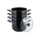 Пароварка антипригарна Kamille - 240 мм x 8 л x 3 решітки (5827)