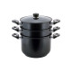 Пароварка антипригарна Kamille - 240 мм x 8 л x 2 решітки (5826)