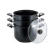 Пароварка антипригарна Kamille - 240 мм x 8 л x 2 решітки (5826)