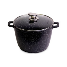 Каструля антипригарна Kamille - 240 мм x 6,2 л мармур (4407)