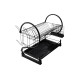 Сушарка для посуду Kamille - 550 x 245 x 380 мм чорна (0762C)